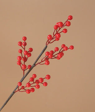 Decoratieve Takken met Rode Bessen en Gouden Bladeren - Chinees Nieuwjaar & Lente Decoratie