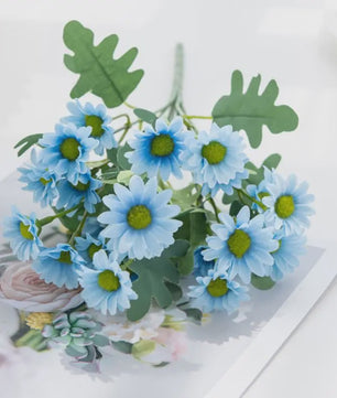 Kunstboeket 21 Herfstzijde Madeliefjes - Decoratie voor Huis, Bruiloft & Feest