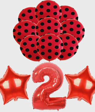 Feestdecoratie set lieveheersbeestje - Verjaardag & Babyborrel