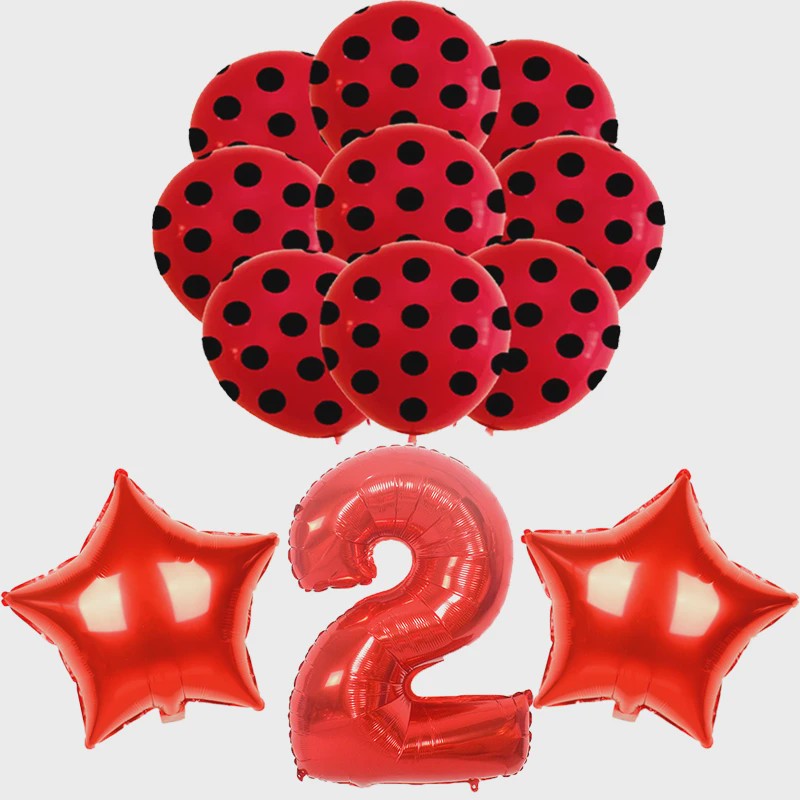 Feestdecoratie set lieveheersbeestje - Verjaardag & Babyborrel
