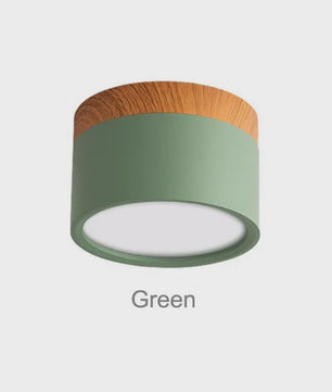 Nordic Hout LED Plafondspot - Dimbare Modern Design Verlichting