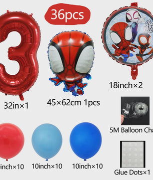 Superheld Folieballonnen Set: Spiderman, Batman, Iron Man & Captain America - Feestdecoratie