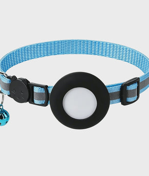 Verstelbare Airtag Kattenhalsband met Veiligheidsgesp, Bel & Reflectie - Anti-Verlies Tracker Houder