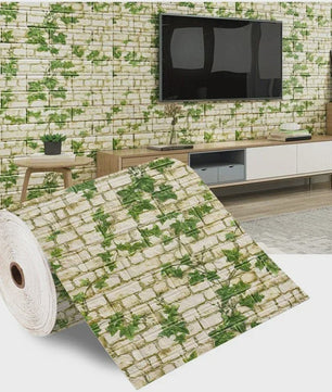3D Baksteen Behang - Zelfklevend, Waterdicht Schuim Muursticker (70cm breed, 1/5/10m lang)