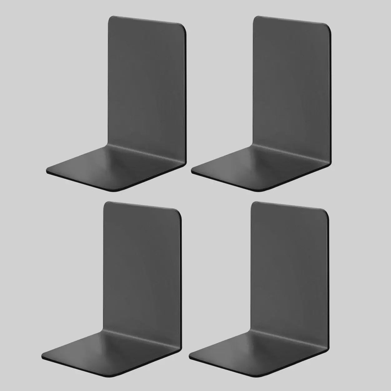 8x Stevige Doorzichtige Boekensteunen - Ideale Organizer voor Boeken, Films & CD's