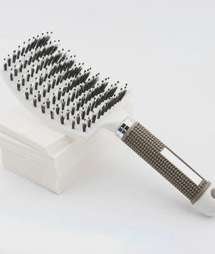 Professionele Haarborstel met Varkenshaar & Nylon - Ontklit Nat & Krullend Haar - Salon Kwaliteit Styling Tool