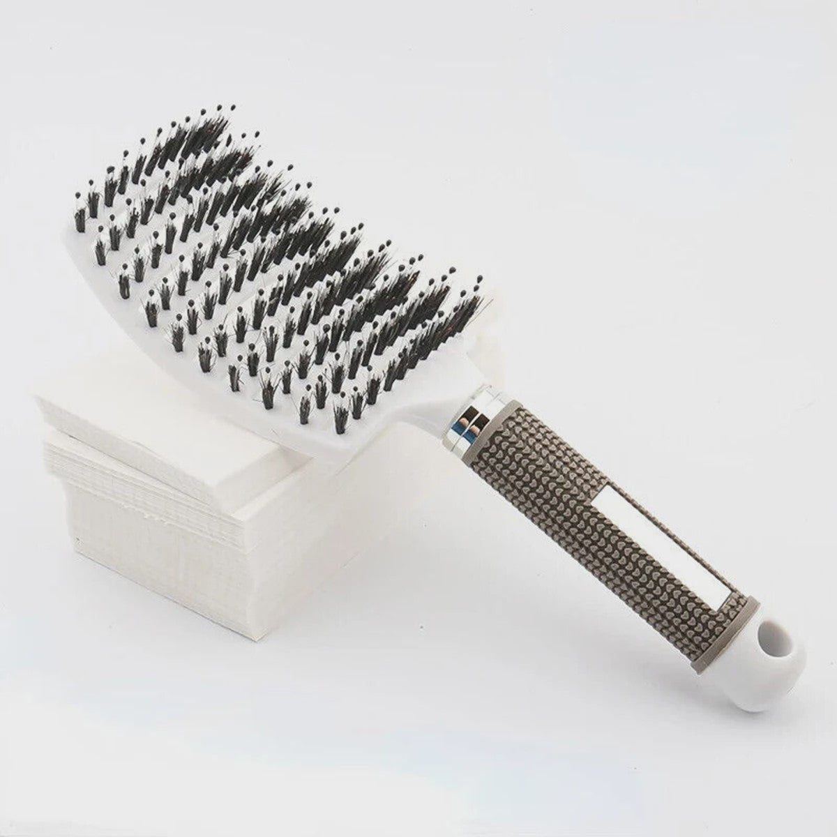 Professionele Haarborstel met Varkenshaar & Nylon - Ontklit Nat & Krullend Haar - Salon Kwaliteit Styling Tool
