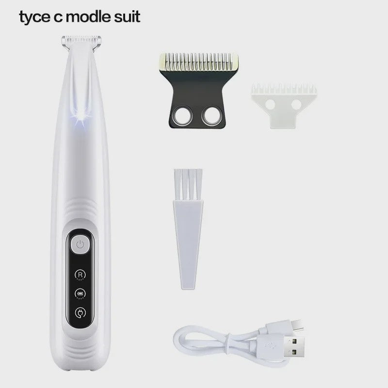 Waterdichte Hondentrimmer met LED Licht - Stille Werking & 18mm Breed Mes