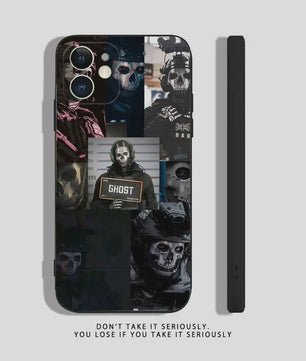 Call of Duty Ghost iPhone Hoesje - Zwart Siliconen Shockproof Beschermhoes