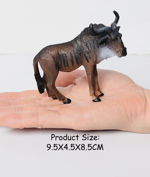 Realistische Wilde Dieren Figuren Set: Okapi, Giraf, Gnu & Zebra - Educatief Speelgoed voor Kinderen