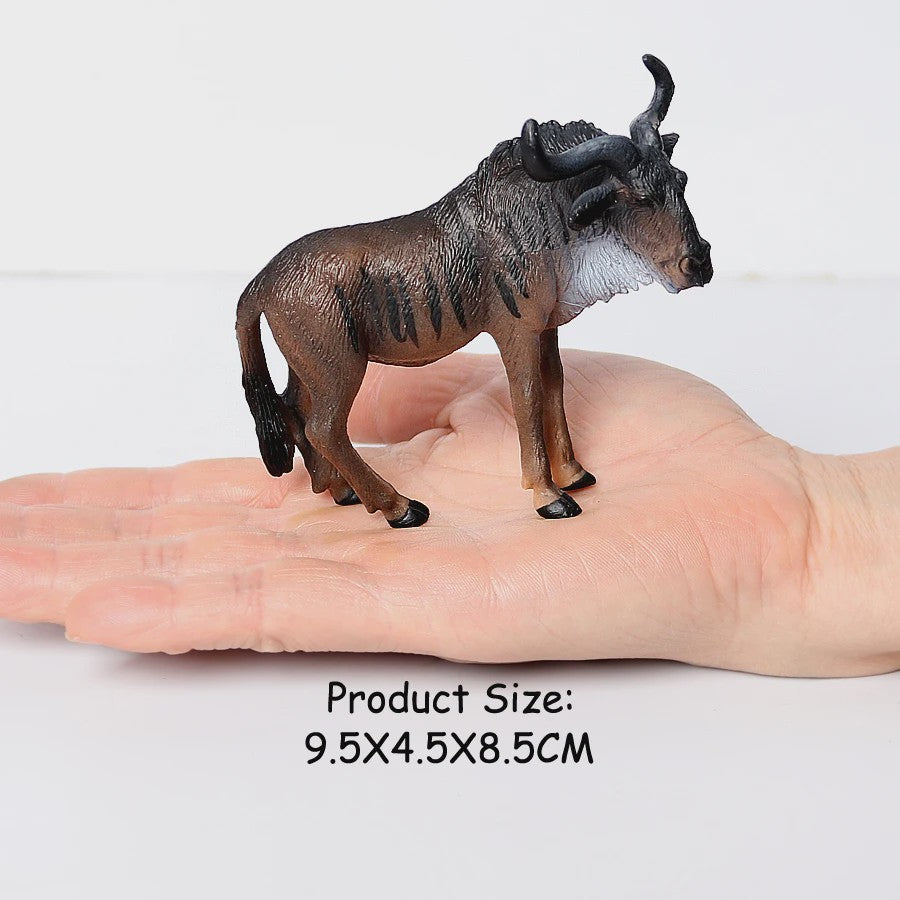 Realistische Wilde Dieren Figuren Set: Okapi, Giraf, Gnu & Zebra - Educatief Speelgoed voor Kinderen