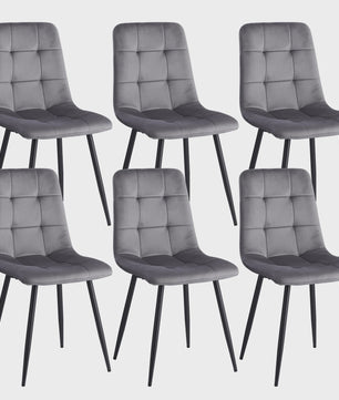Moderne Velours Eetkamerstoelen (2/4/6 stuks) - Scandinavisch Design met Gevoerde Zitting
