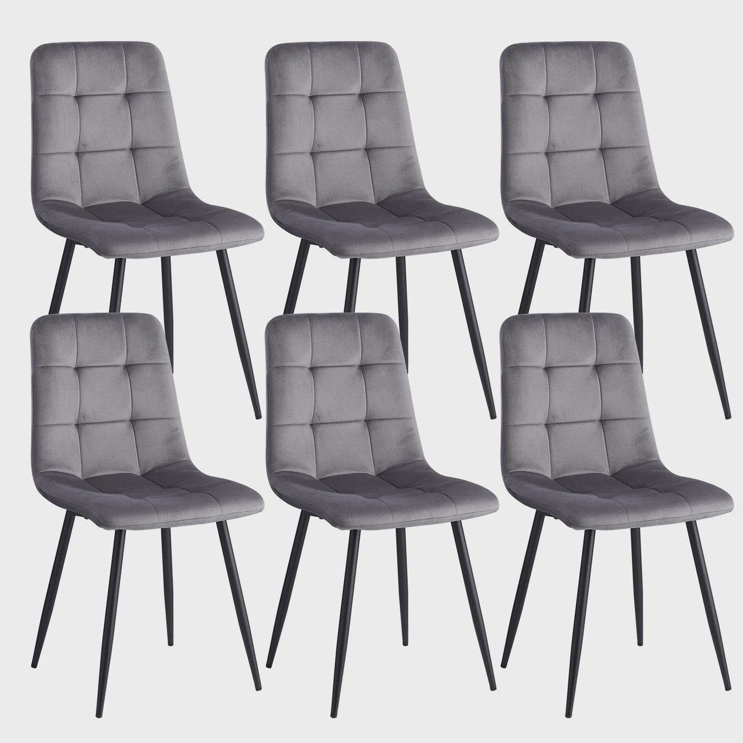 Moderne Velours Eetkamerstoelen (2/4/6 stuks) - Scandinavisch Design met Gevoerde Zitting