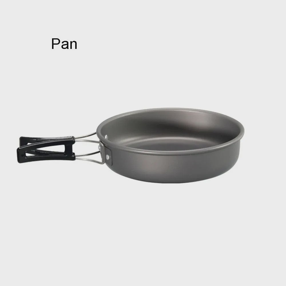 Kampeer Kookset Aluminium Outdoor Keukengerei Set - 12 Delig voor 2-3 Personen