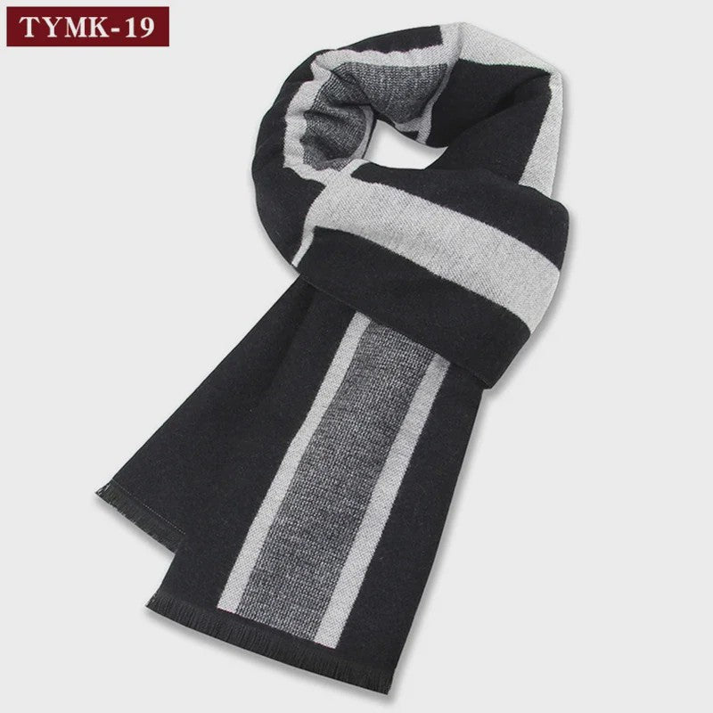 Luxe Heren Sjaal - Warme Wol & Kasjmier - Winter Ruitpatroon