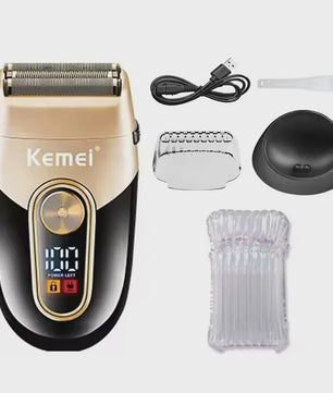 Professionele Oplaadbare Tondeuse en Baardtrimmer - Goudkleurig - Kemei KM-90-4
