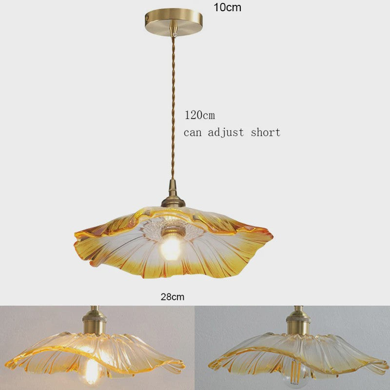 Vintage Bloemen Glazen Hanglamp - Sfeervolle Decoratie voor Woonkamer & Slaapkamer
