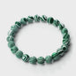 8mm Natuurlijke Malachiet Edelsteen Armband - Handgemaakt, Elastisch