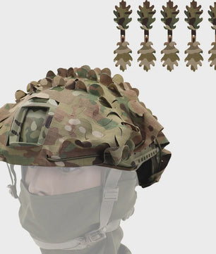 Tactische FAST Helm Cover met Laser Cutting 3D Camouflage - Jacht & Outdoor Accessoires