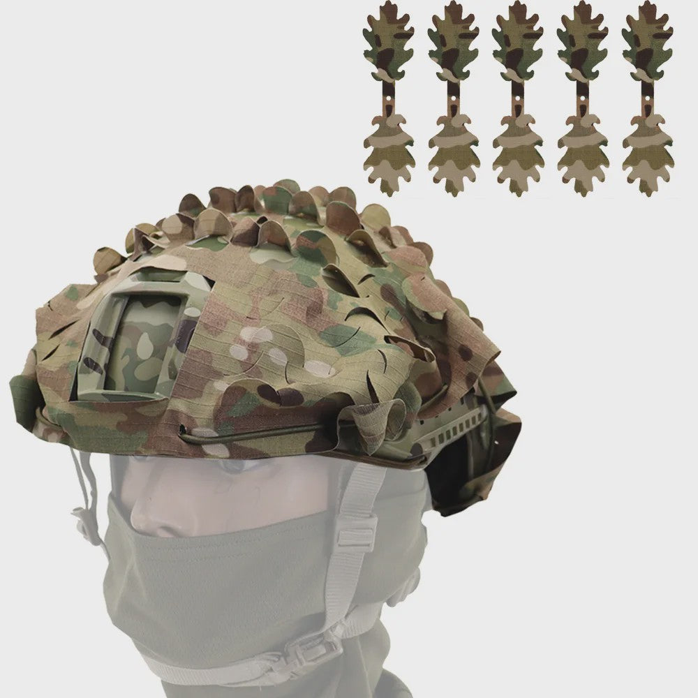 Tactische FAST Helm Cover met Laser Cutting 3D Camouflage - Jacht & Outdoor Accessoires