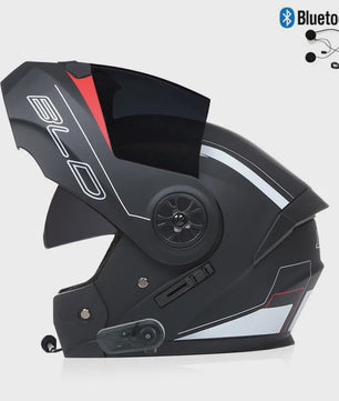 Modulaire Motorhelm Unisex met Dubbel Vizier & Bluetooth - DOT Gecertificeerd