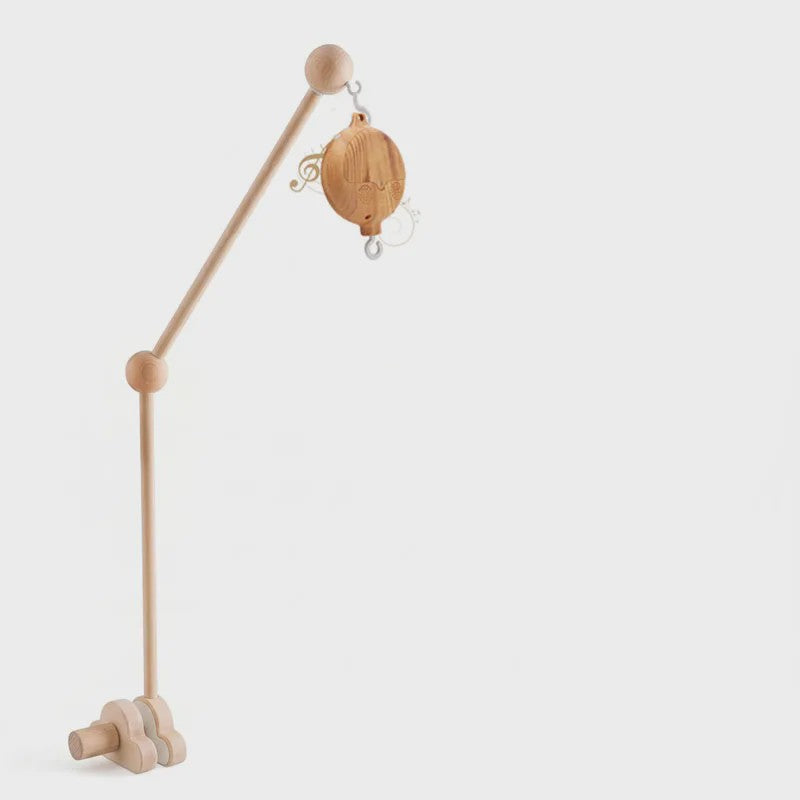 Houten Muziekdoosje Baby Mobiel - Draaiend & Kalmerende Melodieën voor de Babykamer