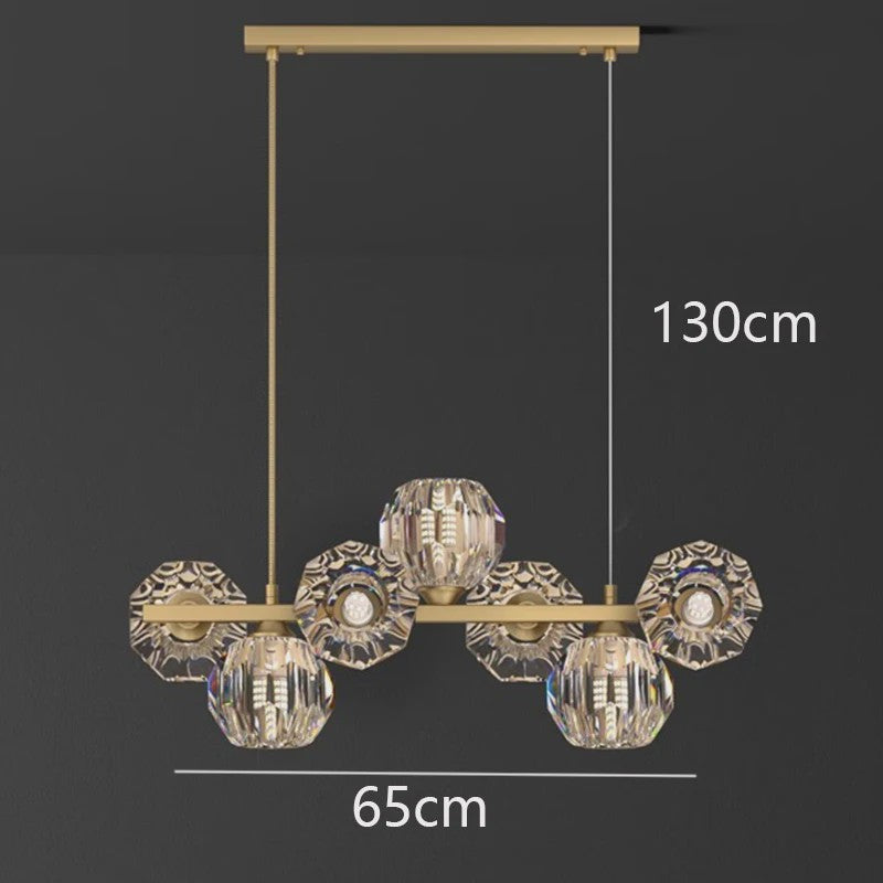 Moderne LED Plafondlamp - Hanglamp met Kristallen Bollen voor Woonkamer & Eetkamer