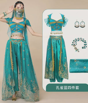 Prachtig Belly Dance Kostuum - Princess Stijl Outfit voor Dames | Dans, Feest & Halloween