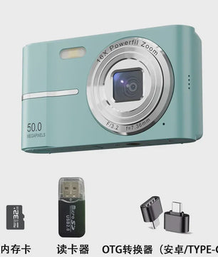 50MP Digitale Camera met 16x Zoom & 4K Video - Ideaal voor Studenten & Outdoor Avonturen