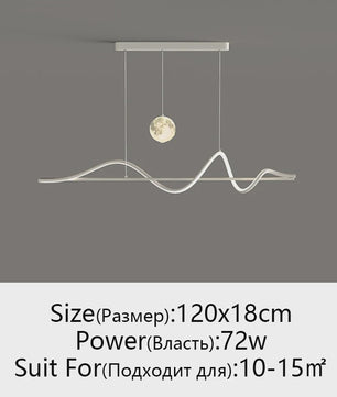 Moderne LED Hanglamp - Stijlvol Wit/Zwart Design voor Eetkamer, Keuken of Kantoor