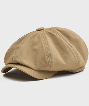 BOTVELA Heren Newsboy Cap - Katoenen Pet met 8 Panelen, Retro Stijl