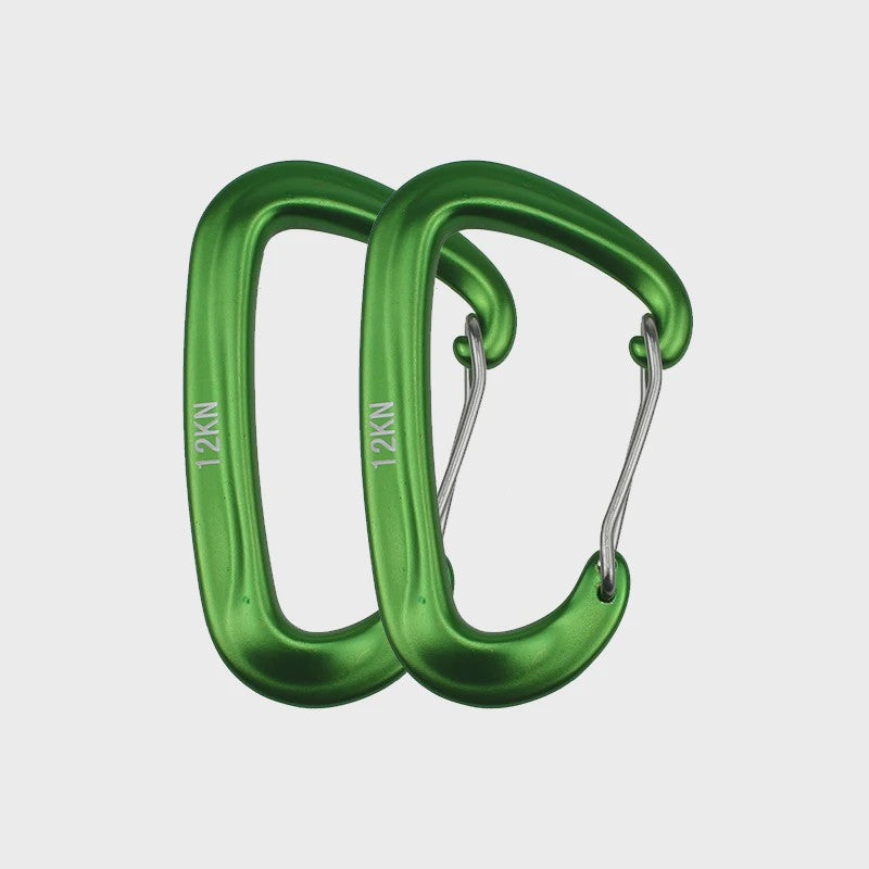12KN D-vorm Karabijnhaak - Kleine Klimhaak voor Outdoor, Camping & Outdoor Avonturen