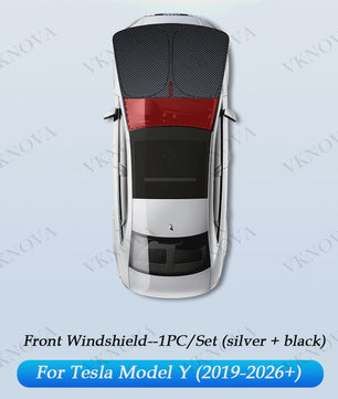 Set Zonneschermen voor Tesla Model 3/Y (2017-2025) - Privacy & UV Bescherming