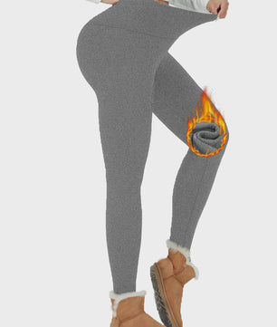 Dames Thermische Fleece Leggings met Hoge Taille - Warm & Zacht voor Yoga en Workout