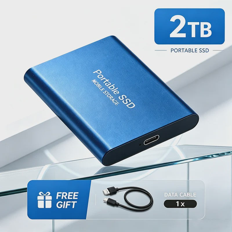 Snelle Externe SSD 1TB/2TB USB 3.1 - Compacte Mobiele Opslag voor PC & Mac