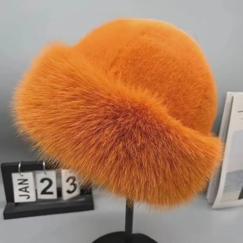 Dikke Pluche Warme Bontmuts voor Dames - Fluffy Winter Muts voor Koude Dagen