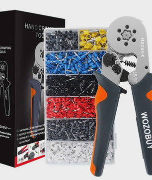 Professionele Krimptang Set voor Ferrules (0.25-10mm²) met Diverse Draadklemmen