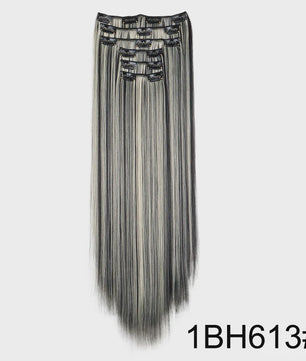 Synthetische Haarverlenging Set: 6 Delen Clip-in Extensions 60cm Lang & Steil