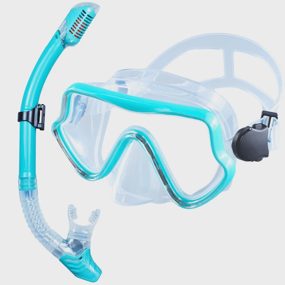 Professionele Duikbril en Snorkel Set voor Volwassenen - Panoramisch Zicht & Duurzaam Gehard Glas