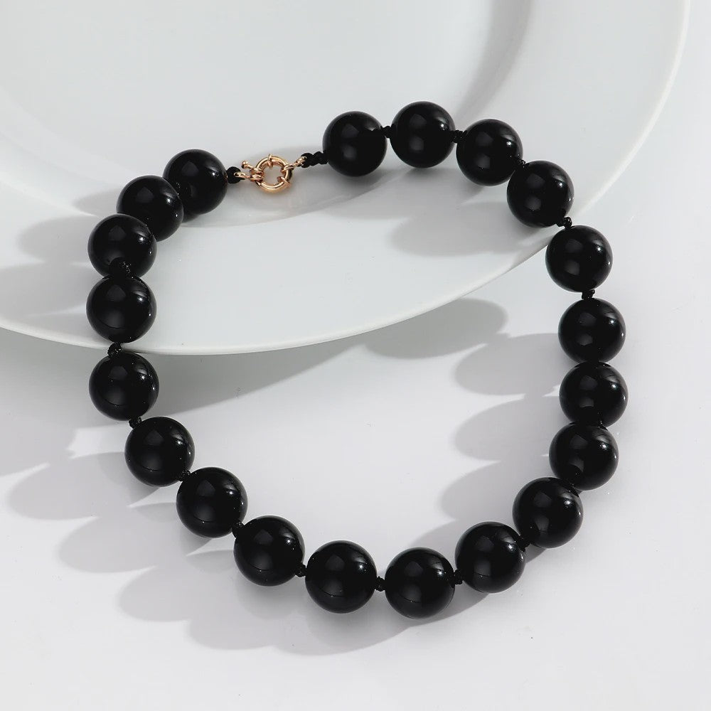 Handgemaakte Retro Acryl Ketting met Grote Kleurrijke Kralen - Statement Choker