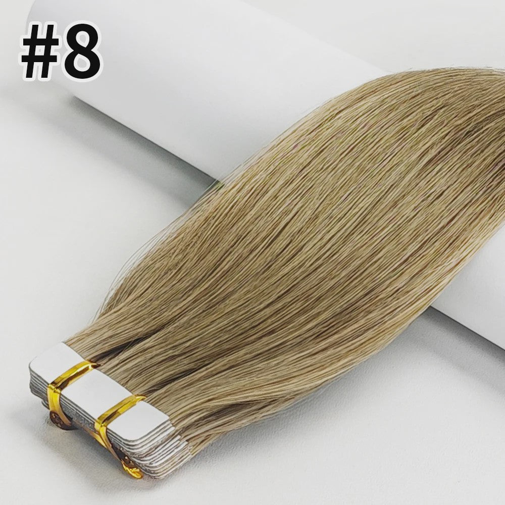 Remy Tape-in Hair Extensions - 100% Echt Menselijk Haar, Natuurlijk Zwart, Naadloos