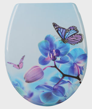 Luxe Toiletzitting met Soft-Close – Universeel, PP Materiaal, Zwart met Gouden Marmerprint
