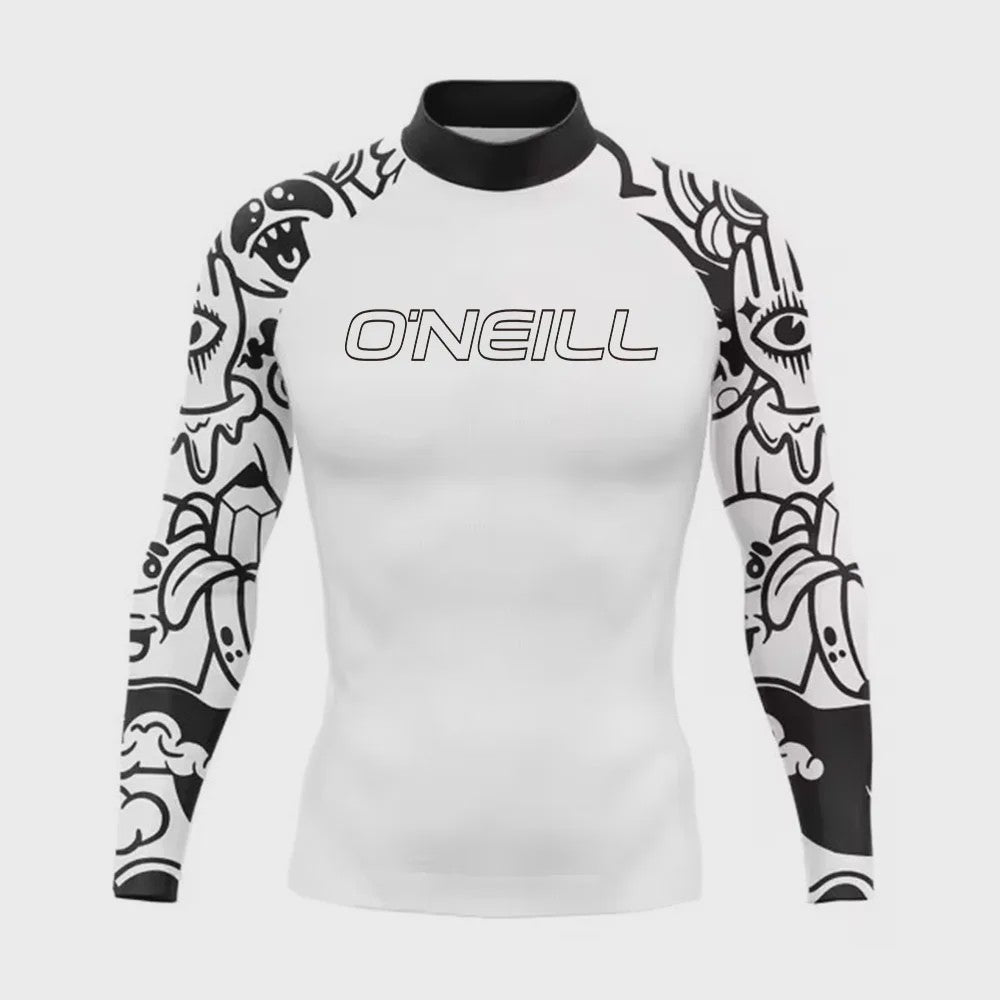 Heren Rashguard Lange Mouw - UV Bescherming Zomer T-shirt voor Surfen, Duiken & Strand