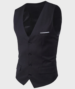 Stijlvol Heren Gilet - Slim Fit voor Bruiloft, Feest of Zakelijk