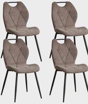 Set Eetkamerstoelen Nordic Stijl - Comfortabel Velvet met Metalen Poten (Per 2, 4 of 6)