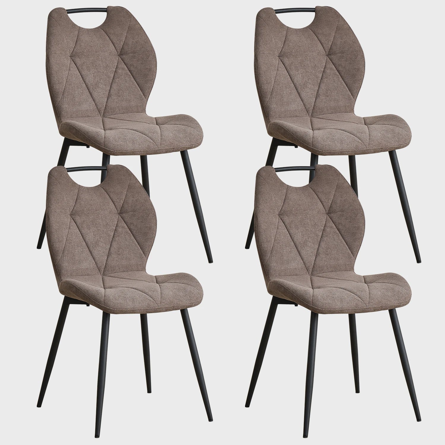 Set Eetkamerstoelen Nordic Stijl - Comfortabel Velvet met Metalen Poten (Per 2, 4 of 6)