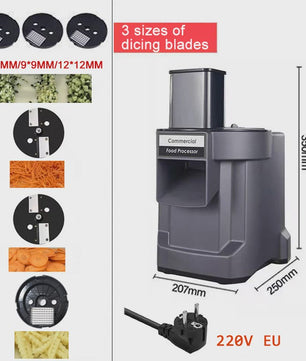 Professionele Elektrische Groentesnijder 3-in-1: Snijden, Raspen & Blokjes