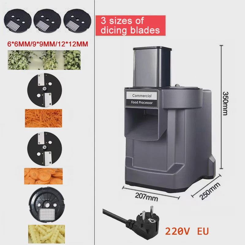 Professionele Elektrische Groentesnijder 3-in-1: Snijden, Raspen & Blokjes