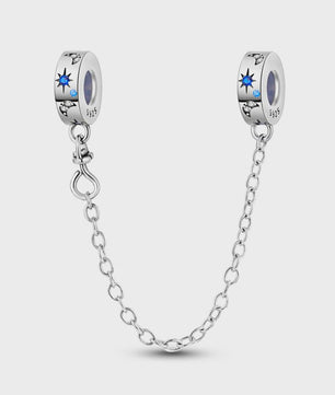925 Sterling Zilveren Veiligheidsketting Bedel voor Armbanden - Maan, Ster, Vlinder, Hart