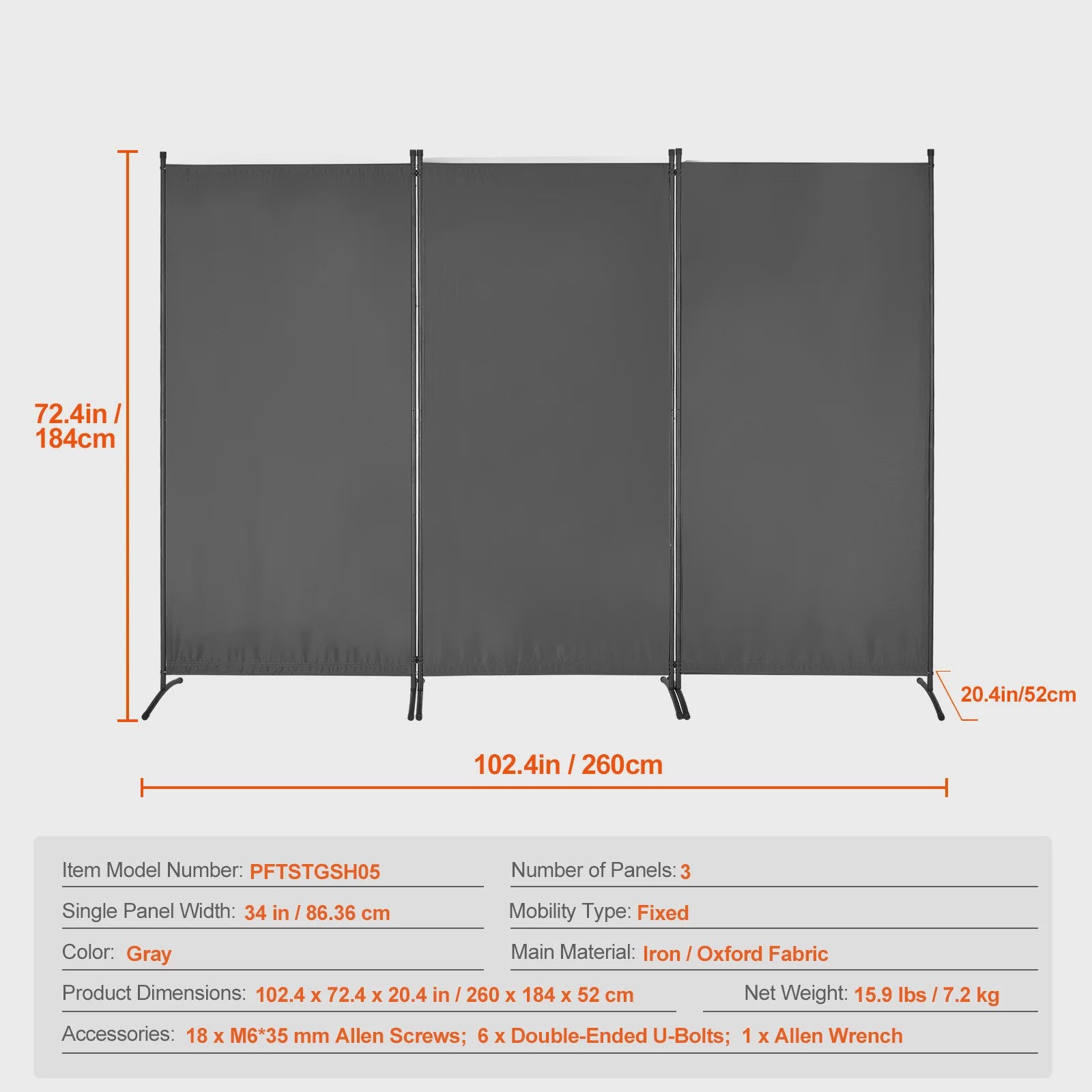Modulair Kamerscherm 3/4/6 Panelen - Flexibele Afscheiding voor Kantoor, Slaapkamer, Hotel